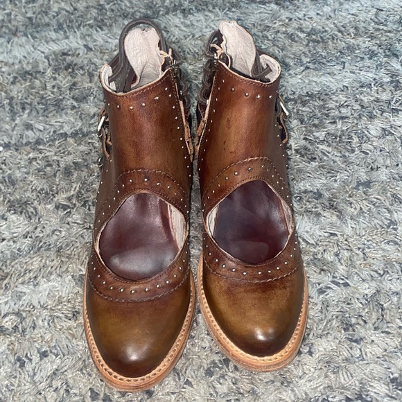 Nwob Freebird Desert Brown Leather upper Ankle Booties sz 8 - Picture 4 of 13